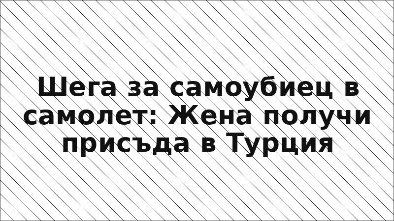 Шега за самоубиец в самолет: Жена получи присъда в Турция