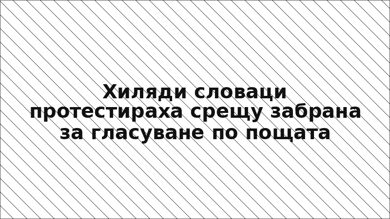Хиляди словаци протестираха срещу забрана за гласуване по пощата