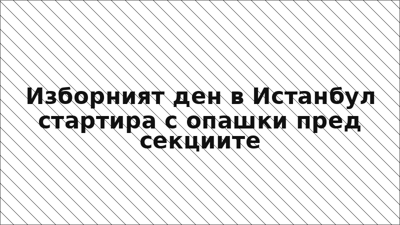 Изборният ден в Истанбул стартира с опашки пред секциите