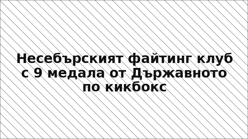 Несебърският файтинг клуб с 9 медала от Държавното по кикбокс