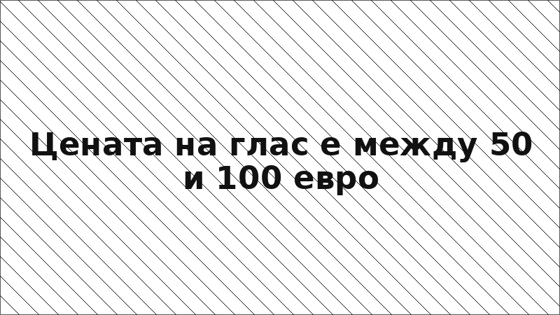 Цената на глас е между 50 и 100 евро