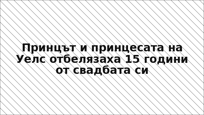 Принцът и принцесата на Уелс отбелязаха 15 години от свадбата си
