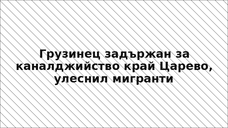 Грузинец задържан за каналджийство край Царево, улеснил мигранти