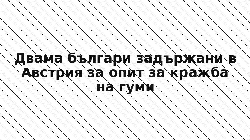 Двама българи задържани в Австрия за опит за кражба на гуми
