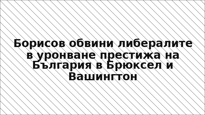 Борисов обвини либералите в уронване престижа на България в Брюксел и Вашингтон