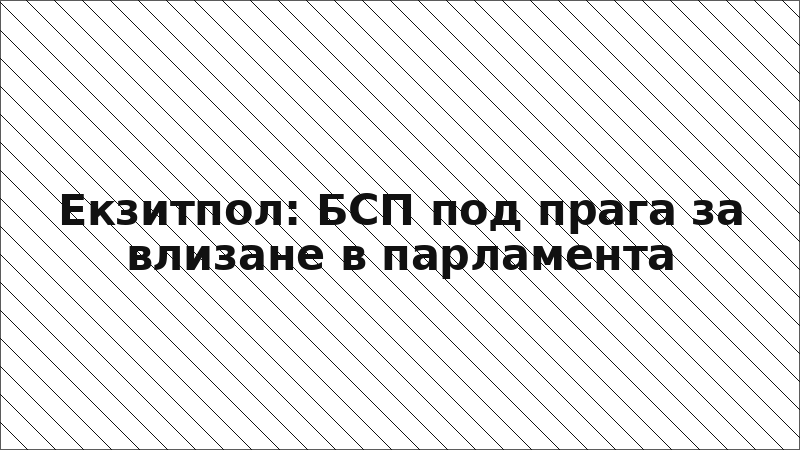 Екзитпол: БСП под прага за влизане в парламента