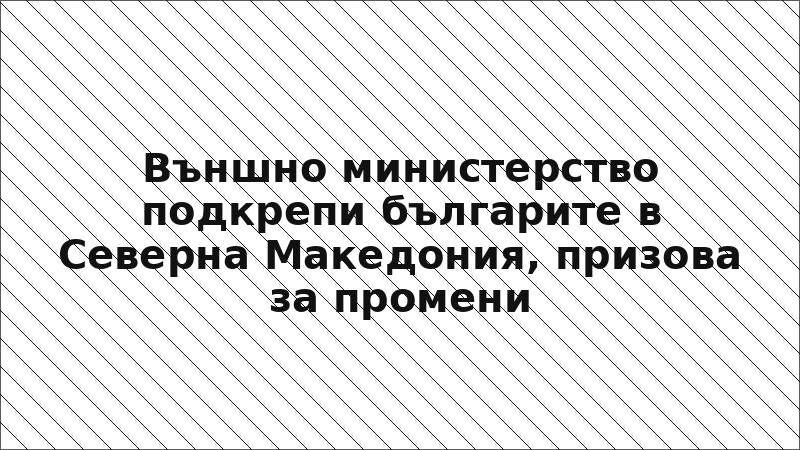 Външно министерство подкрепи българите в Северна Македония, призова за промени