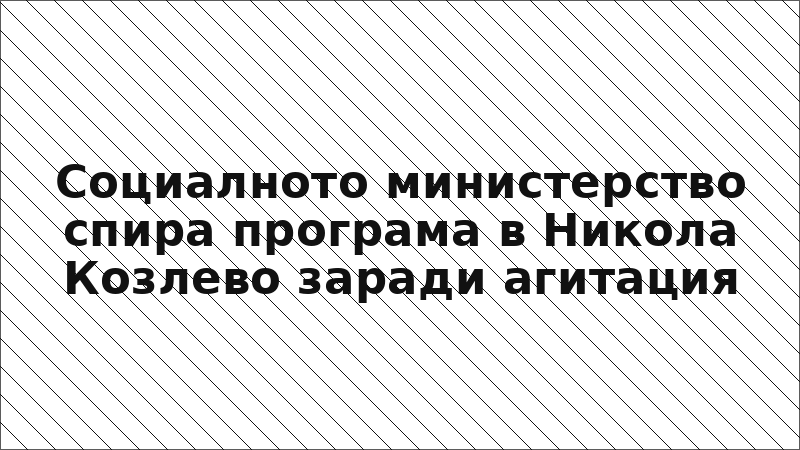 Социалното министерство спира програма в Никола Козлево заради агитация