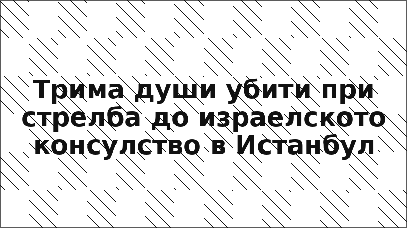 Трима души убити при стрелба до израелското консулство в Истанбул