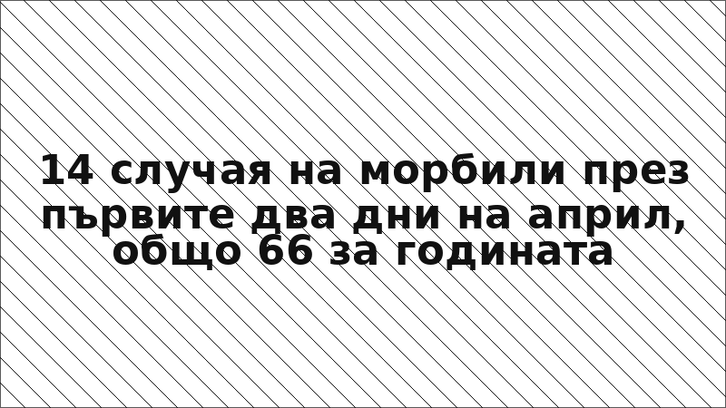 14 случая на морбили през първите два дни на април, общо 66 за годината