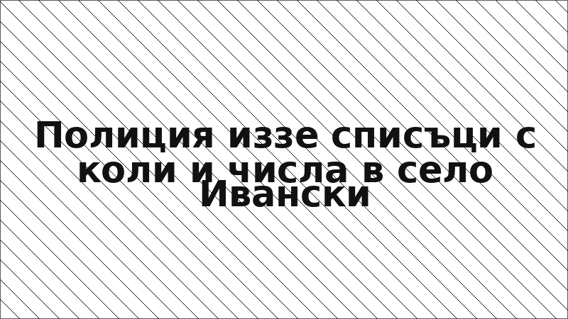Полиция иззе списъци с коли и числа в село Ивански