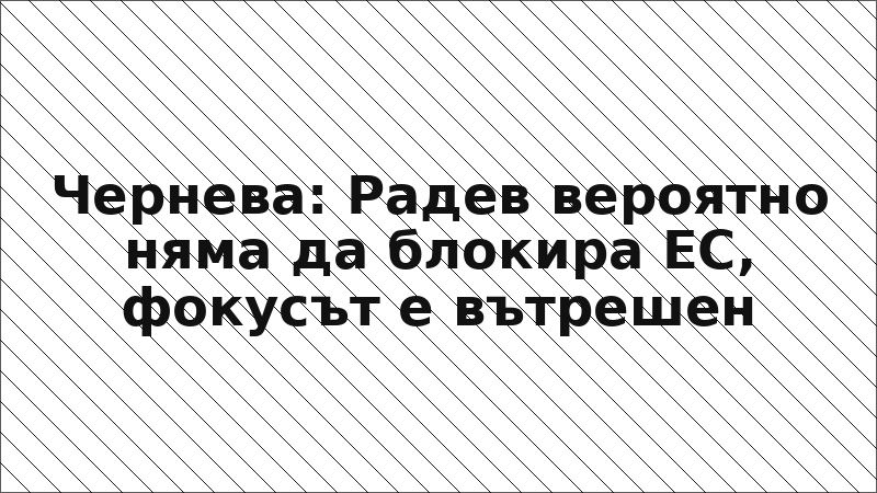 Чернева: Радев вероятно няма да блокира ЕС, фокусът е вътрешен