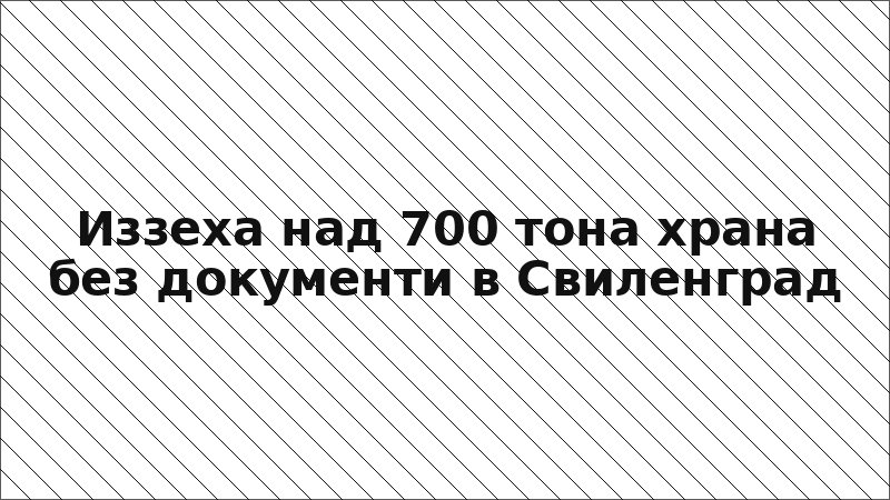 Иззеха над 700 тона храна без документи в Свиленград