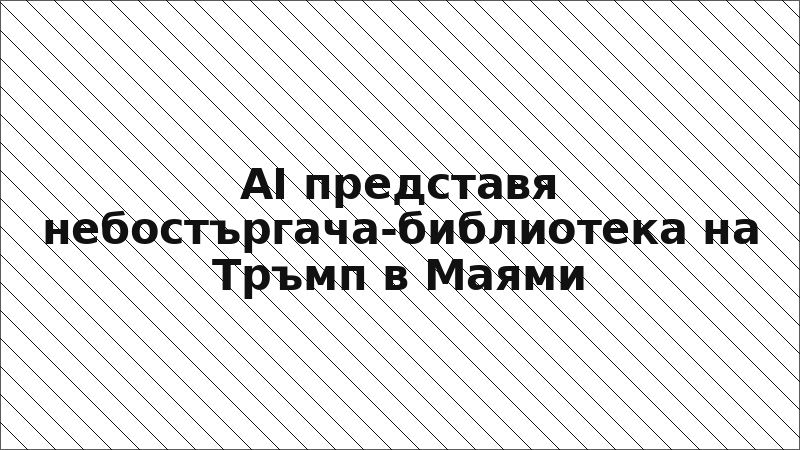 AI представя небостъргача-библиотека на Тръмп в Маями