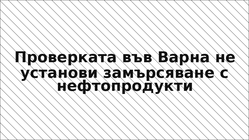 Проверката във Варна не установи замърсяване с нефтопродукти