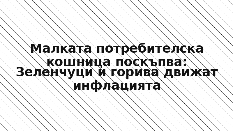 Малката потребителска кошница поскъпва: Зеленчуци и горива движат инфлацията