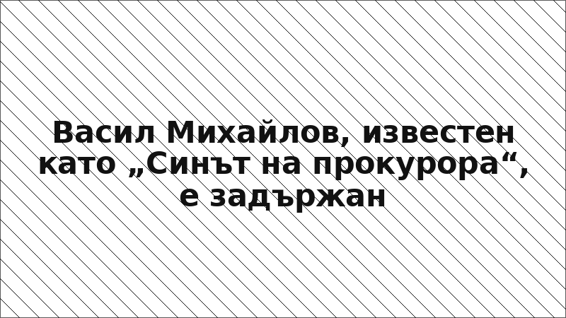 Васил Михайлов, известен като „Синът на прокурора“, е задържан