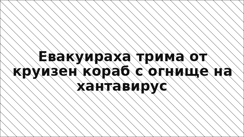 Евакуираха трима от круизен кораб с огнище на хантавирус