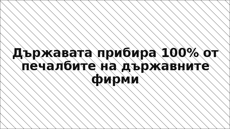 Държавата прибира 100% от печалбите на държавните фирми