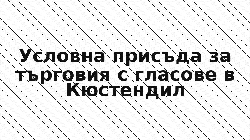 Условна присъда за търговия с гласове в Кюстендил