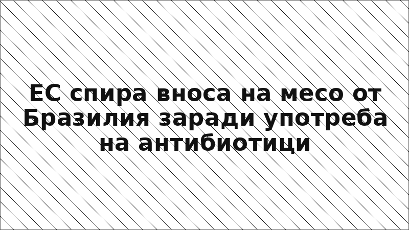 ЕС спира вноса на месо от Бразилия заради употреба на антибиотици