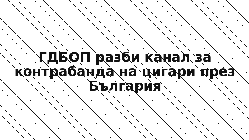 ГДБОП разби канал за контрабанда на цигари през България