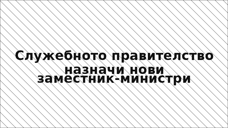 Служебното правителство назначи нови заместник-министри