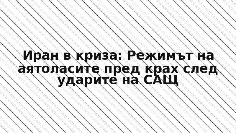 Иран в криза: Режимът на аятоласите пред крах след ударите на САЩ