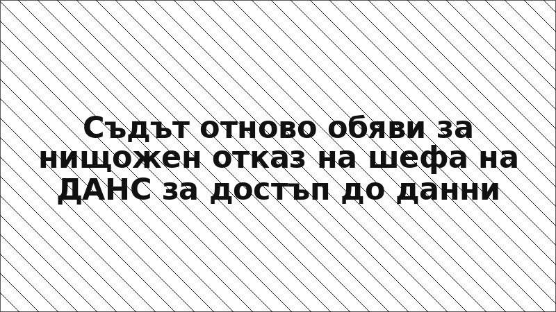 Съдът отново обяви за нищожен отказ на шефа на ДАНС за достъп до данни