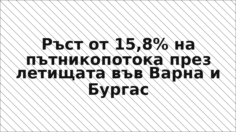 Ръст от 15,8% на пътникопотока през летищата във Варна и Бургас