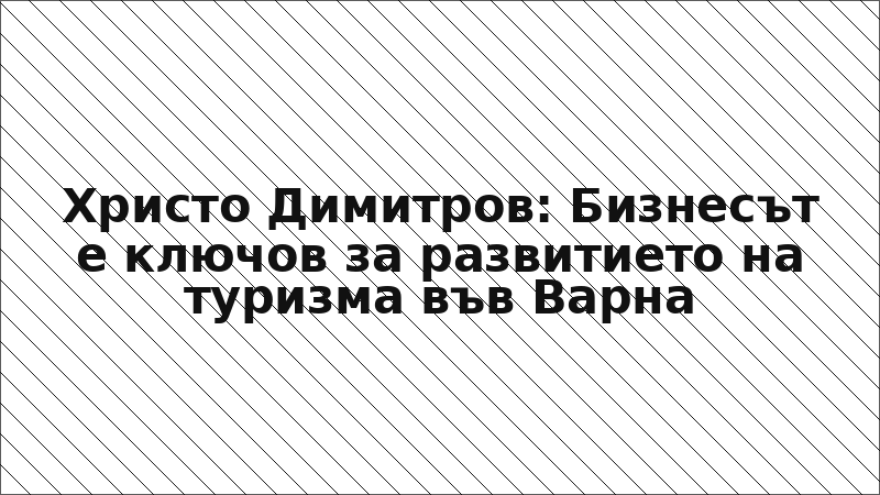 Христо Димитров: Бизнесът е ключов за развитието на туризма във Варна