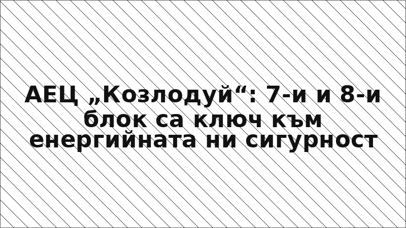АЕЦ „Козлодуй“: 7-и и 8-и блок са ключ към енергийната ни сигурност