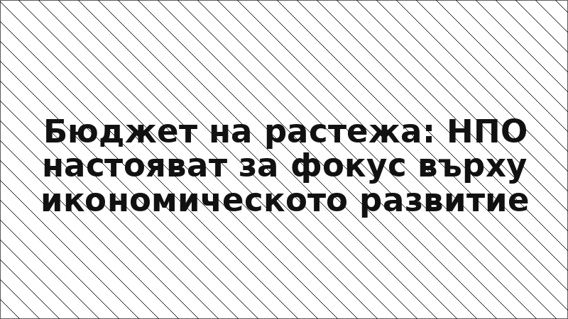 Бюджет на растежа: НПО настояват за фокус върху икономическото развитие