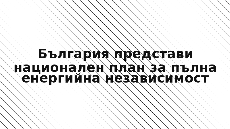 България представи национален план за пълна енергийна независимост