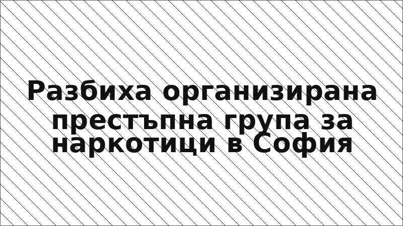 Разбиха организирана престъпна група за наркотици в София