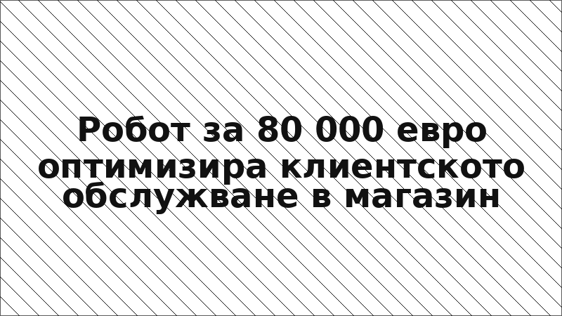 Робот за 80 000 евро оптимизира клиентското обслужване в магазин