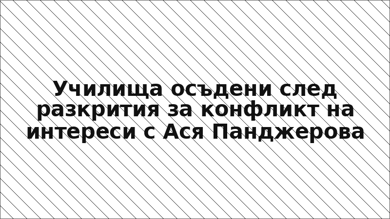 Училища осъдени след разкрития за конфликт на интереси с Ася Панджерова