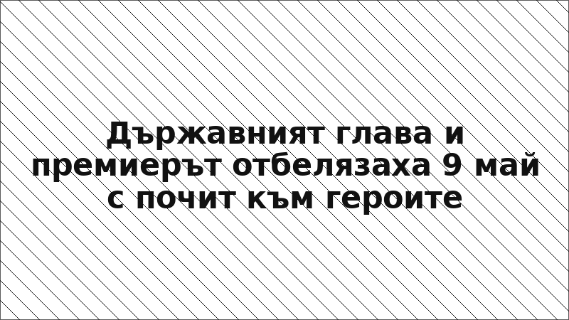 Държавният глава и премиерът отбелязаха 9 май с почит към героите