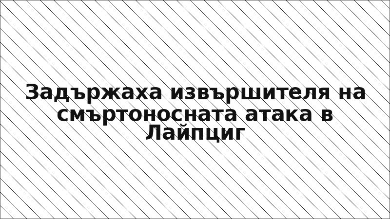 Задържаха извършителя на смъртоносната атака в Лайпциг
