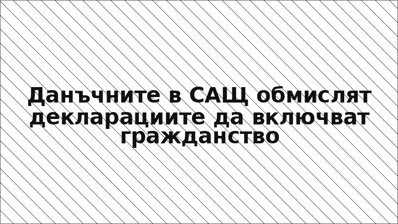 Данъчните в САЩ обмислят декларациите да включват гражданство
