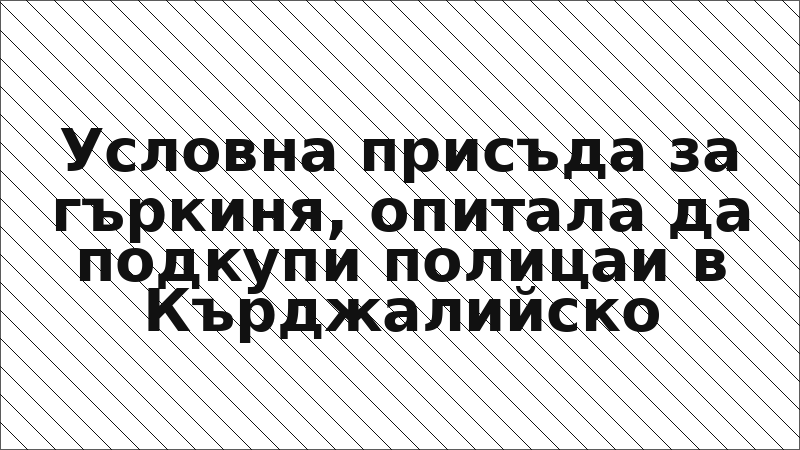 Условна присъда за гъркиня, опитала да подкупи полицаи в Кърджалийско