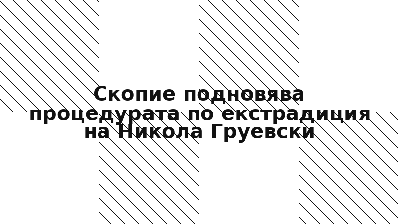 Скопие подновява процедурата по екстрадиция на Никола Груевски
