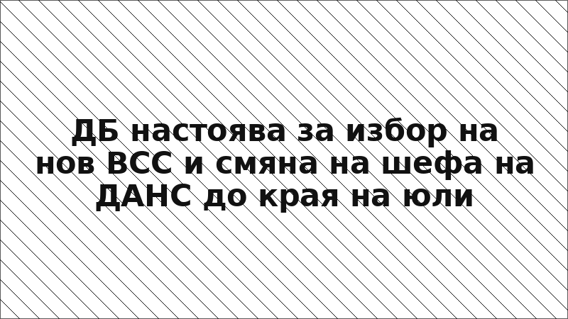 ДБ настоява за избор на нов ВСС и смяна на шефа на ДАНС до края на юли