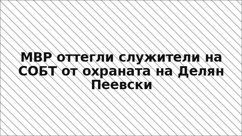 МВР оттегли служители на СОБТ от охраната на Делян Пеевски