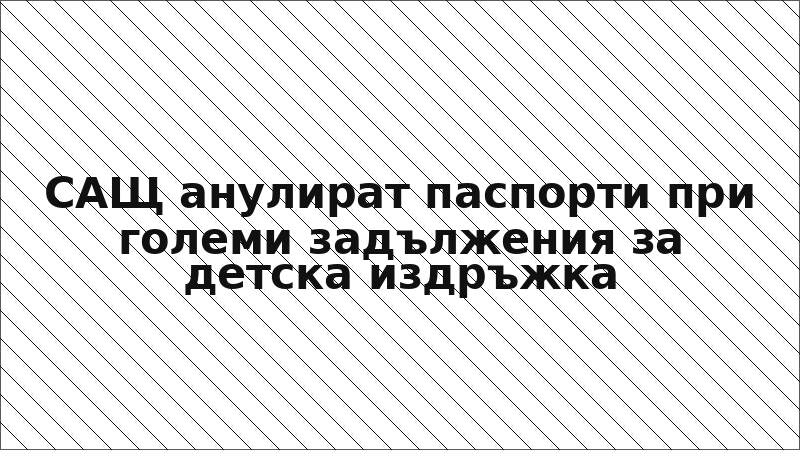САЩ анулират паспорти при големи задължения за детска издръжка