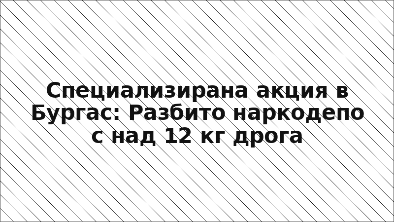 Специализирана акция в Бургас: Разбито наркодепо с над 12 кг дрога