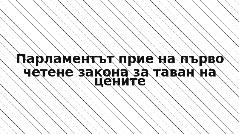 Парламентът прие на първо четене закона за таван на цените
