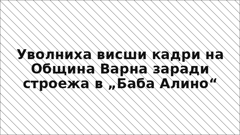 Уволниха висши кадри на Община Варна заради строежа в „Баба Алино“