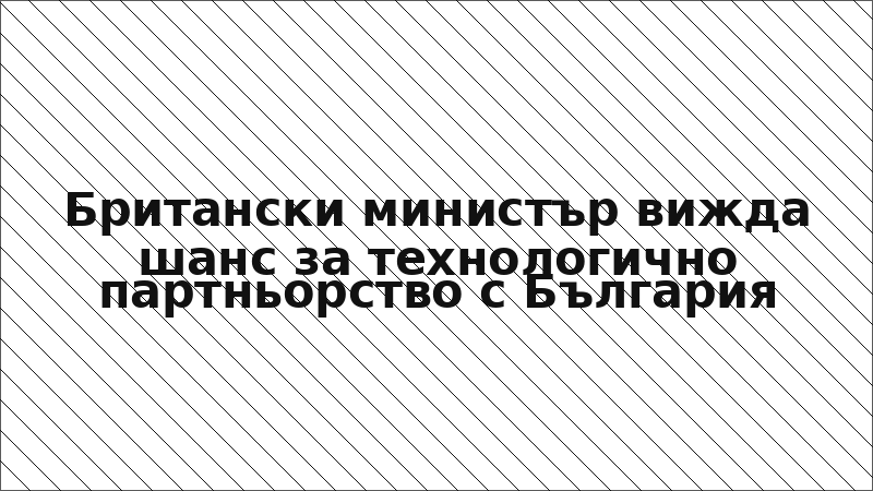 Британски министър вижда шанс за технологично партньорство с България