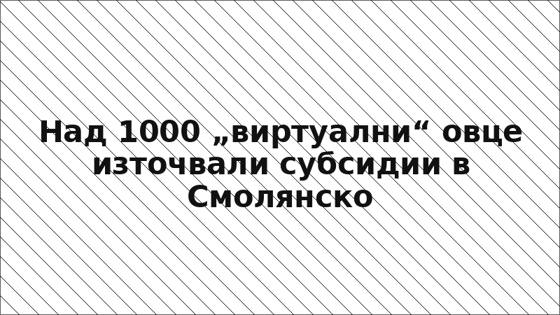 Над 1000 „виртуални“ овце източвали субсидии в Смолянско